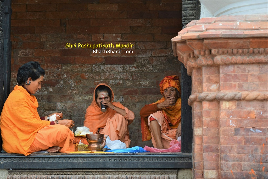 Sanyasi taking prasad in Shri Pashupatinath Mandir Sanyasi taking prasad in Shri Pashupatinath Mandir